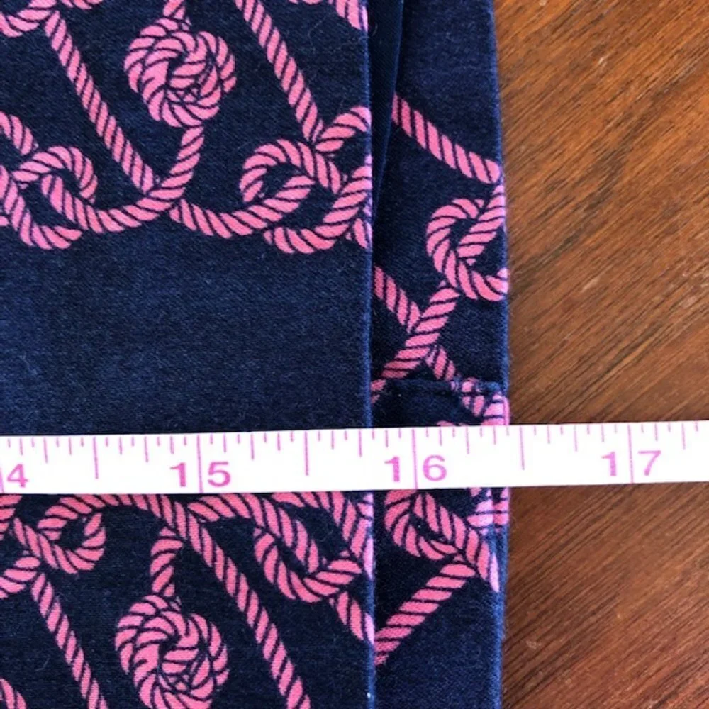 VINEYARD VINES Nautical Rope Navy Pink A Line Skirt 10